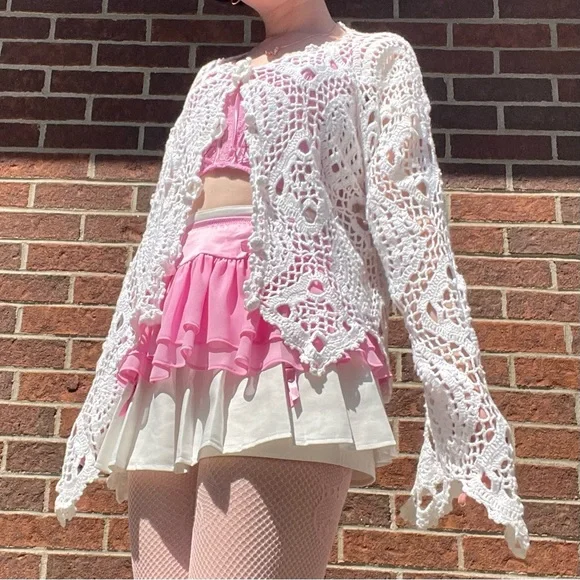 SOLD Crochet fairycore cardigan - Picture 10 of 15